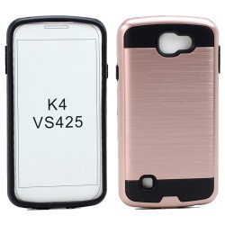 LG K4 VS425 Iron Shield Hybrid Case (Rose Gold)